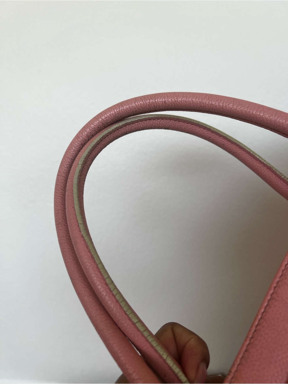 Vintage CHANEL Pink Leather Double-Handle Tote with 24k plated Gold CC Logo - Picture 8 of 16